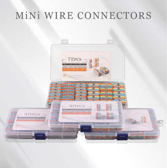 Mini Type Wire Connectors Boxed Quick Push-In Conductor Terminal Block 2/3 Pin universal Cable Splitter Electrical Connector.