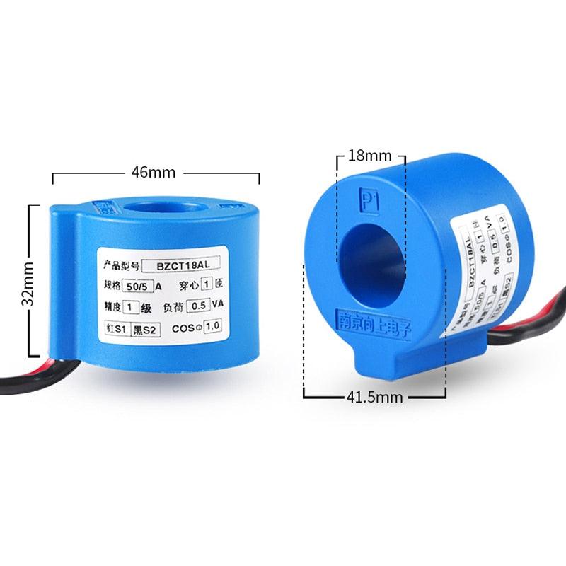 Miniature AC Current Transformer 05 class BZCT18AL-30a/5a 505a 75a:5a 100a/5a 150a5a standard current transformer single phase 3.
