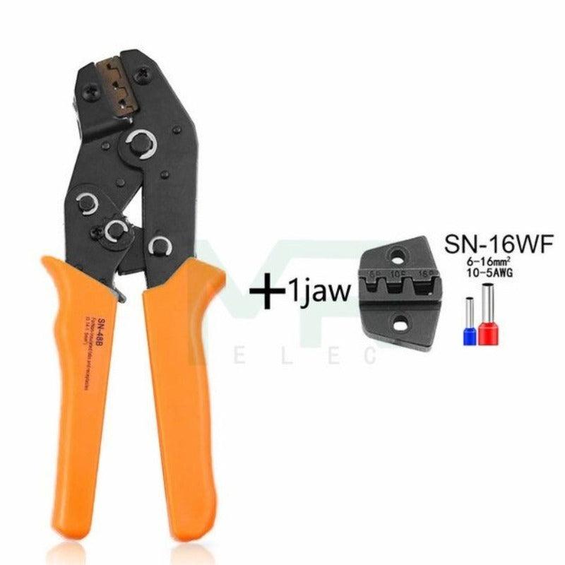 MR- SN-48b Series 7 kinds of Collets European Bare Terminal Crimping Pliers| 2.8 4.8 6.3 Tool Plug Spring Precision.
