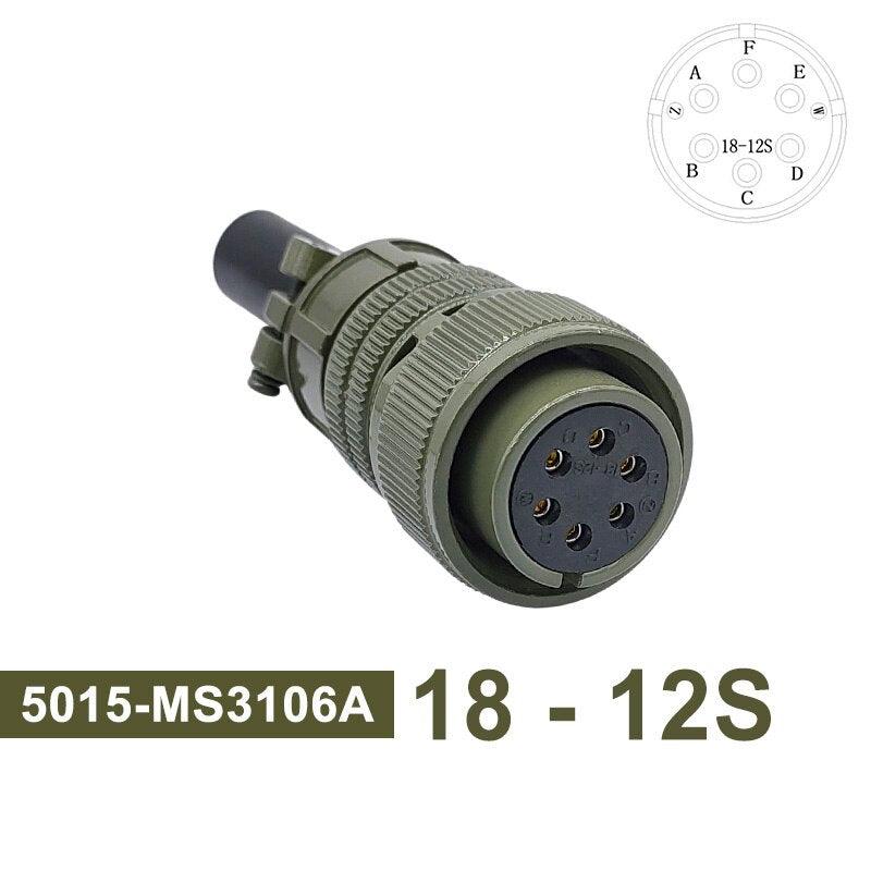 MS3102A MIL-C 5015 Military Specification Connector 18S-12 18S-8 18S-1 Plug&Socket MS3106A MS3108A MIL STD Circular Connectors.
