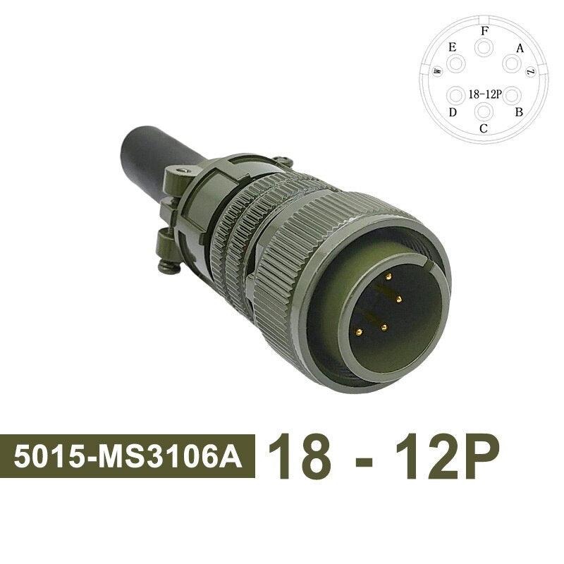 MS3102A MIL-C 5015 Military Specification Connector 18S-12 18S-8 18S-1 Plug&Socket MS3106A MS3108A MIL STD Circular Connectors.