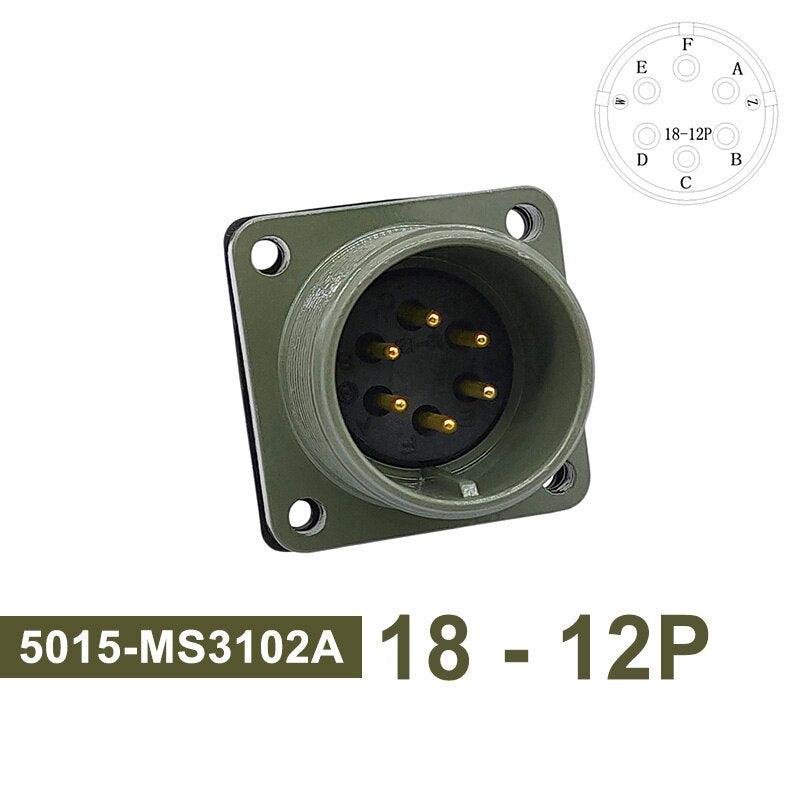MS3102A MIL-C 5015 Military Specification Connector 18S-12 18S-8 18S-1 Plug&Socket MS3106A MS3108A MIL STD Circular Connectors.