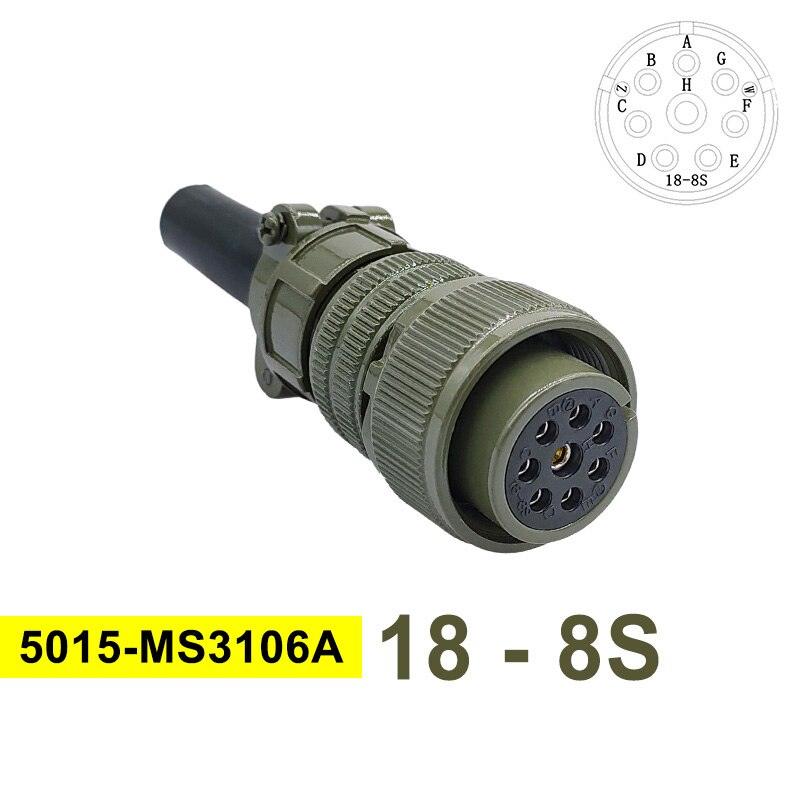 MS3102A MIL-C 5015 Military Specification Connector 18S-12 18S-8 18S-1 Plug&Socket MS3106A MS3108A MIL STD Circular Connectors.