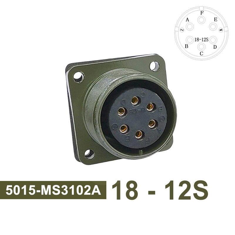 MS3102A MIL-C 5015 Military Specification Connector 18S-12 18S-8 18S-1 Plug&Socket MS3106A MS3108A MIL STD Circular Connectors.