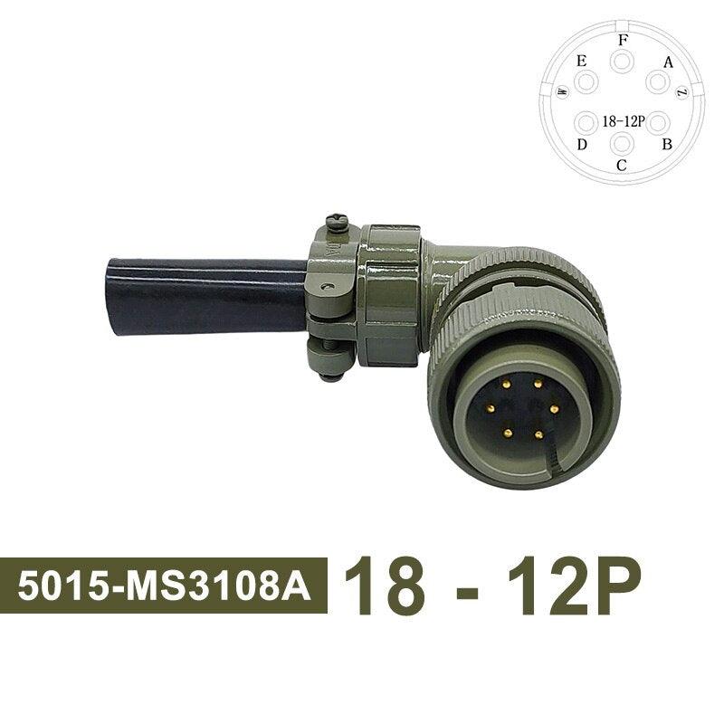 MS3102A MIL-C 5015 Military Specification Connector 18S-12 18S-8 18S-1 Plug&Socket MS3106A MS3108A MIL STD Circular Connectors.