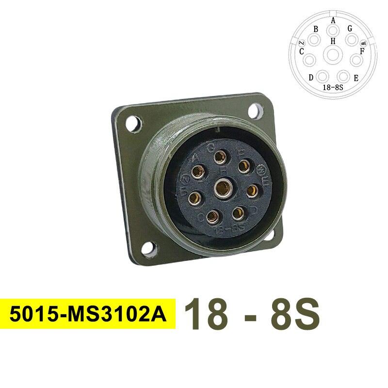 MS3102A MIL-C 5015 Military Specification Connector 18S-12 18S-8 18S-1 Plug&Socket MS3106A MS3108A MIL STD Circular Connectors.