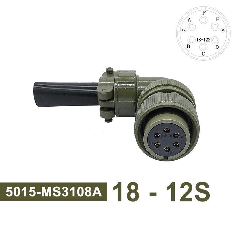 MS3102A MIL-C 5015 Military Specification Connector 18S-12 18S-8 18S-1 Plug&Socket MS3106A MS3108A MIL STD Circular Connectors.