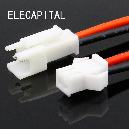 Promotion! 10Pairs 10cm Long JST SM 2Pins Plug Male to Female Wire Connector.