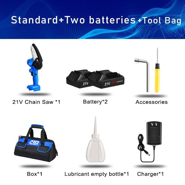 PROSTORMER- Electric ChainSaw 21V Portable for Woodworking| US/UK/EU/AU Plug Optional.