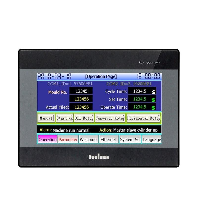 QM3G-70FH 7 inch 24DI 20DO programming plc with hmi touch panel integrated.