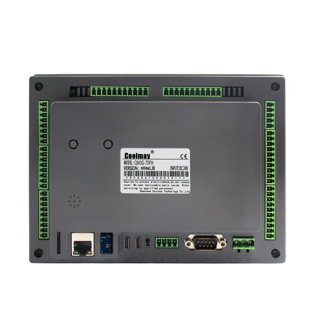 QM3G-70FH 7 inch 24DI 20DO programming plc with hmi touch panel integrated.