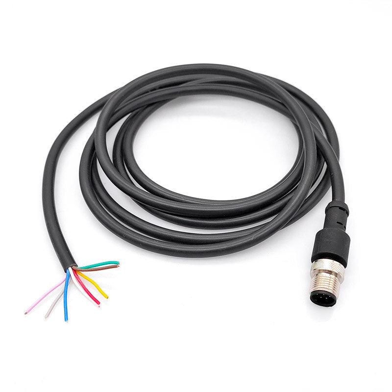 Sensor Connector line M12 Waterproof plug Male Female Angle Straight 4 5 8Pin +2m PVC line.
