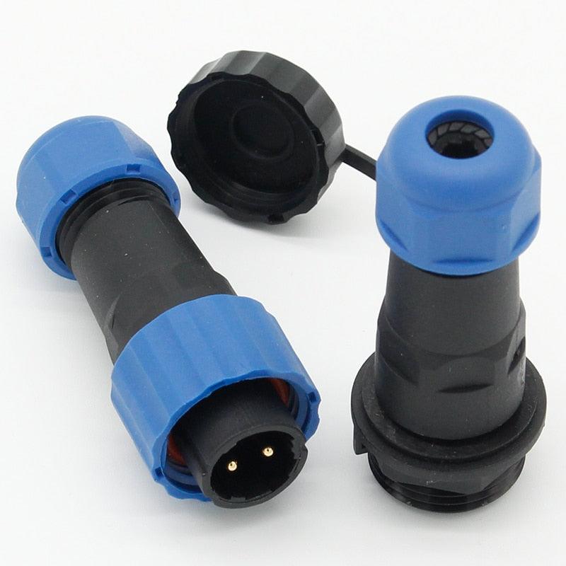 SP16 Waterproof Docking Aviation connector 2/3/4/5/6/7/9Pin IP68 power cable connector Male plug and Femal socket.sp16 connector