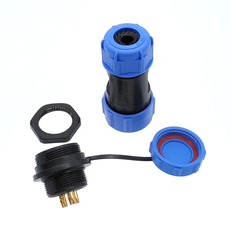 SP2110 SP2112 back nut waterproof connector SP21 2pin 3pin 4pin 5pin 7pin 9pin 12 pin IP68 connectors plug and socket.