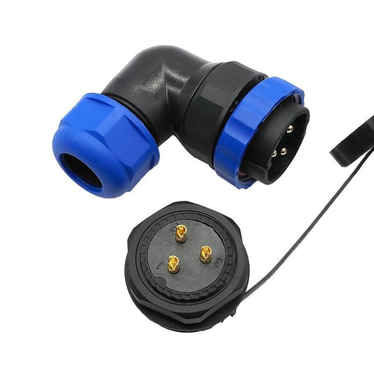SP28 waterproof IP68 cable connector 2pin 3/4/5/6/7/8/9/10/12/14/16/19/22/24/26Pin angle connectors 90 degree elbow.