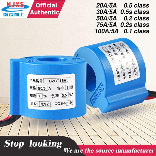 Standard AC Current Transformer 3 phases BZCT18AL-20a/5a 30a:5a 50a5a 75A/5A 1005a energy meter cts for sale china brand company.