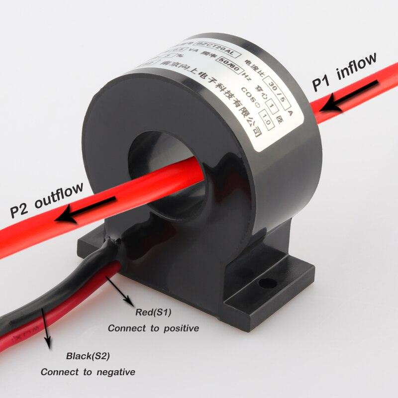 Standard Micro Current transformer sensor BZCT20AL-30a 50a 75a 100a 5a 200/5a 0.5 class single phase current transform supplier.