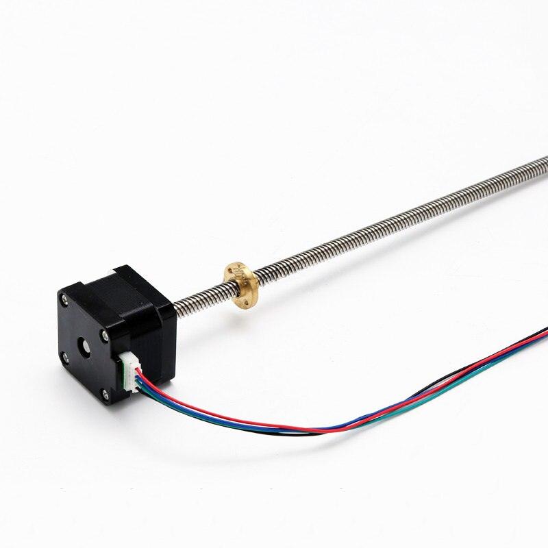 Stepper motor 42 2 PHASE 4-lead Nema17 motor 300mm T8 linear wire rod 40mm 1.7A 0.45N.M LOW NOISE motor.