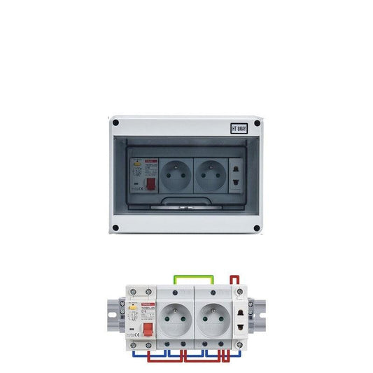 TAIXI- Outdoor Waterproof Socket Electrical Distribution Box| EU AU UK IT FR Universal Socket optional.