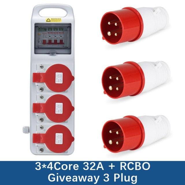 TAIXI- Waterproof Industrial Socket Box Outdoor With MCB RCBO Switch.