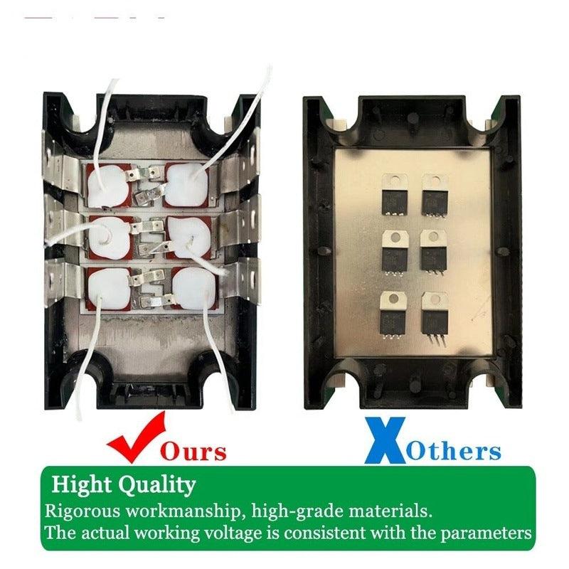 TSR SSR-10DA SSR-40DA SSR 25A 60A 80A 100A Three Phase SSR Solid State Relay DC Control AC 480V 5-32V Input Aluminum Heatsink.
