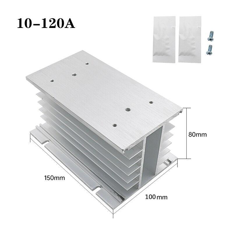 TSR SSR-10DA SSR-40DA SSR 25A 60A 80A 100A Three Phase SSR Solid State Relay DC Control AC 480V 5-32V Input Aluminum Heatsink.