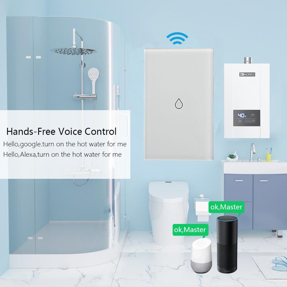 US 16A WiFi Smart Timer Panel Wall Boiler Water Heater Wall Touch Switch Smart Life Tuya Voice Remote Control Alexa Google Home.