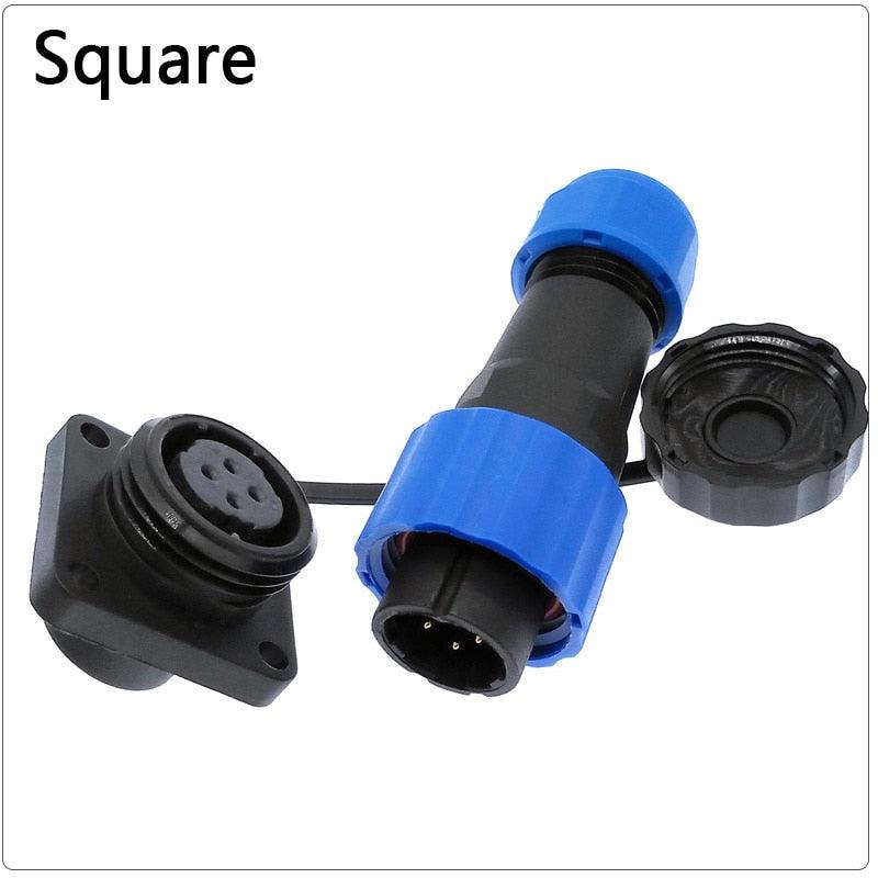 Waterproof connector SP16 IP68 cable connector plug & socket Male and Female 2 3 4 5 6 7 8 9 Pin,6 pin wire connector