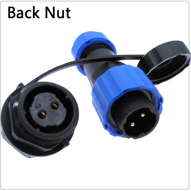 Waterproof connector SP16 IP68 cable connector plug & socket Male and Female 2 3 4 5 6 7 8 9 Pin,6 pin wire connector,sp16 connector