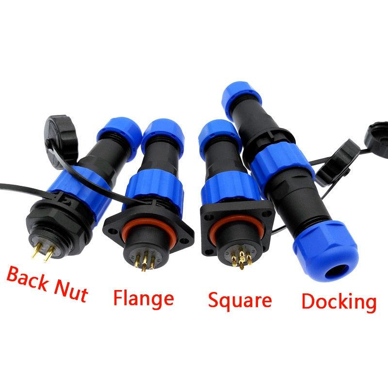 Waterproof connector SP16 IP68 cable connector plug & socket Male and Female 2 3 4 5 6 7 8 9 Pin,6 pin wire connector