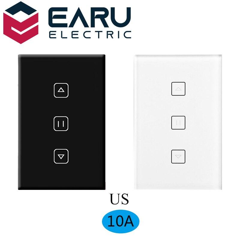 WiFi Smart Timer Glass Wall Touch Curtain Switch Controller Roller Shutter Electric Motor TUYA Smart Life App Google Home Alexa.wifi module curtain roller