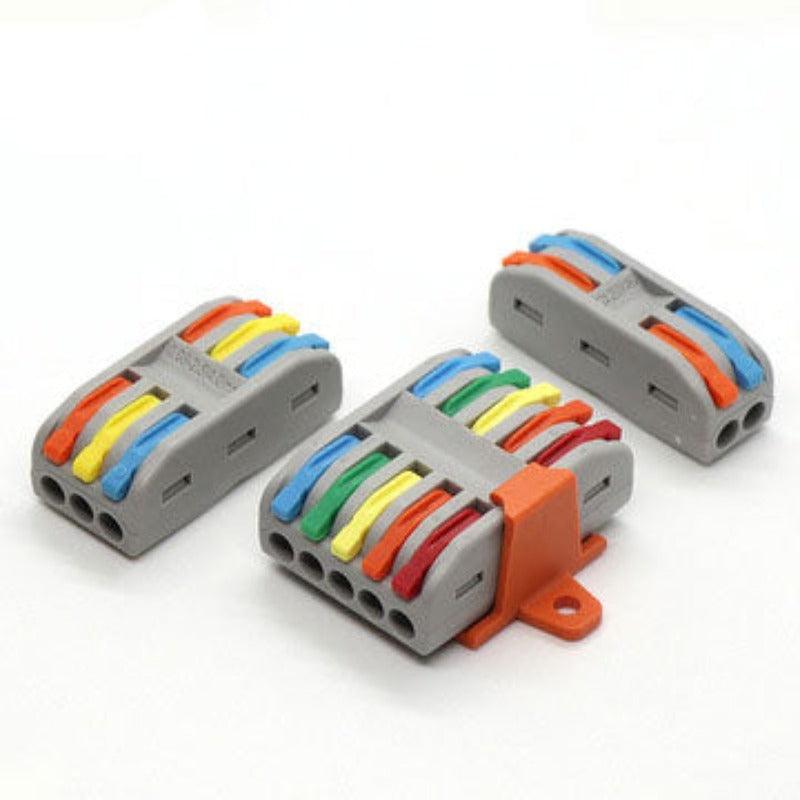 Wire Connectors Boxed Quick Push-In Conductor Terminal Block 222 SPL- 2/3/4/5 Pin universal Cable Splitter Electrical Connector.