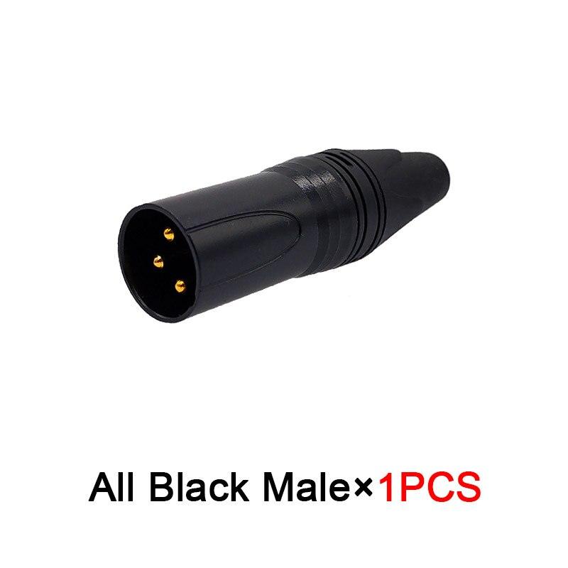 XLR connector audio microphone plug 3pin speaker connector male & female color DIY mic connector.