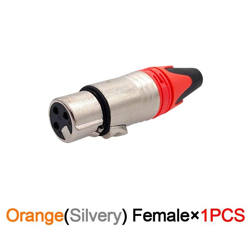 XLR connector audio microphone plug 3pin speaker connector male & female color DIY mic connector.