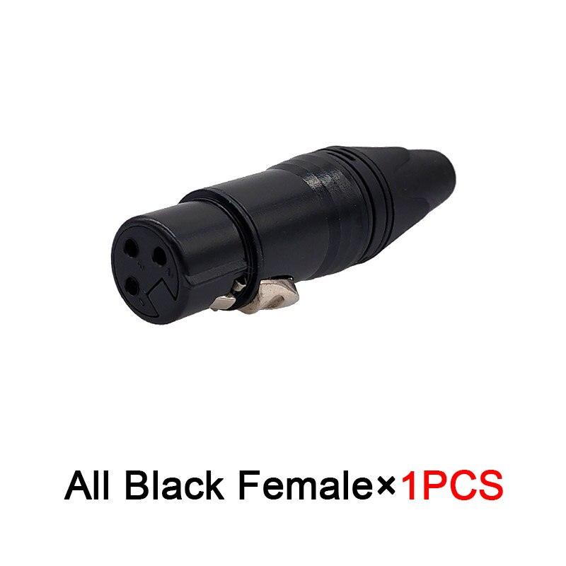 XLR connector audio microphone plug 3pin speaker connector male & female color DIY mic connector.