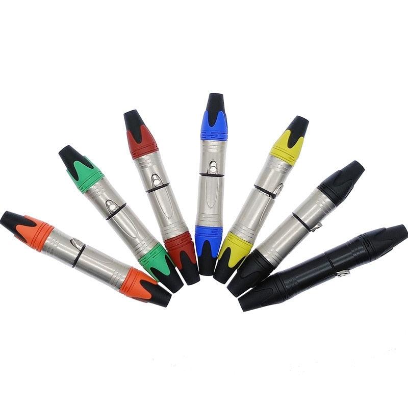 XLR connector audio microphone plug 3pin speaker connector male & female color DIY mic connector.