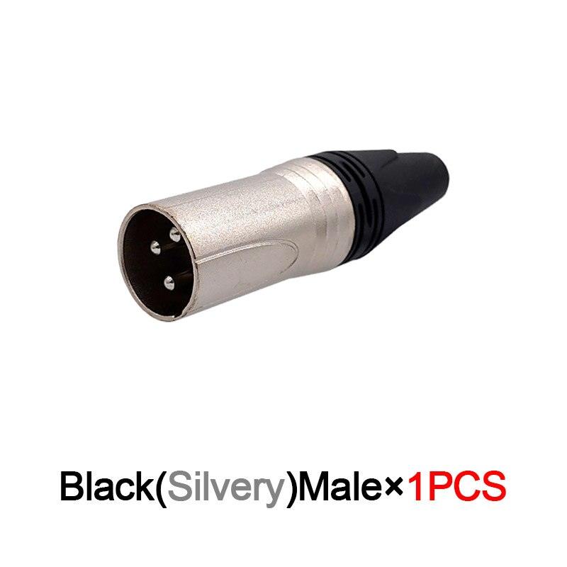 XLR connector audio microphone plug 3pin speaker connector male & female color DIY mic connector.
