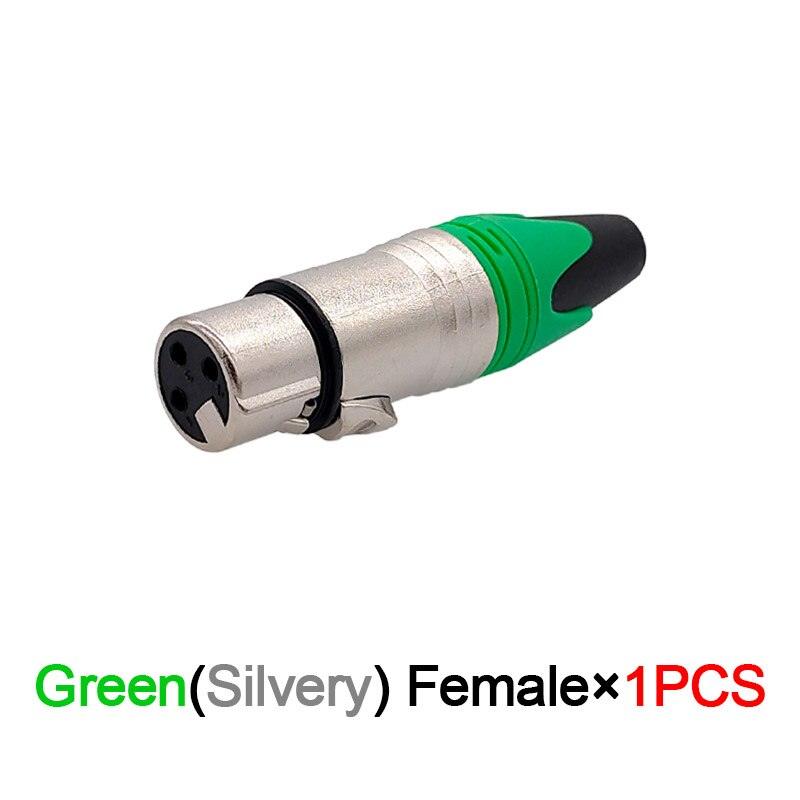 XLR connector audio microphone plug 3pin speaker connector male & female color DIY mic connector.