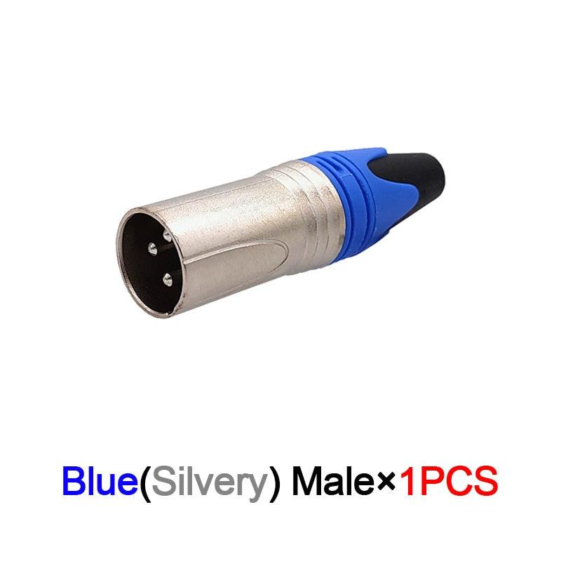 XLR connector audio microphone plug 3pin speaker connector male & female color DIY mic connector.