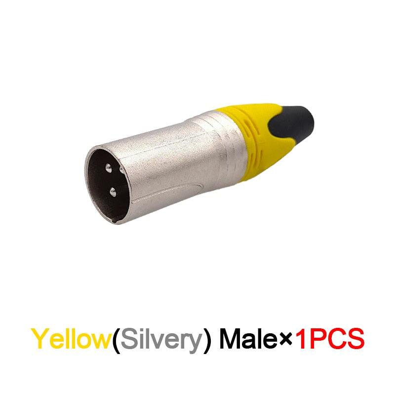 XLR connector audio microphone plug 3pin speaker connector male & female color DIY mic connector.