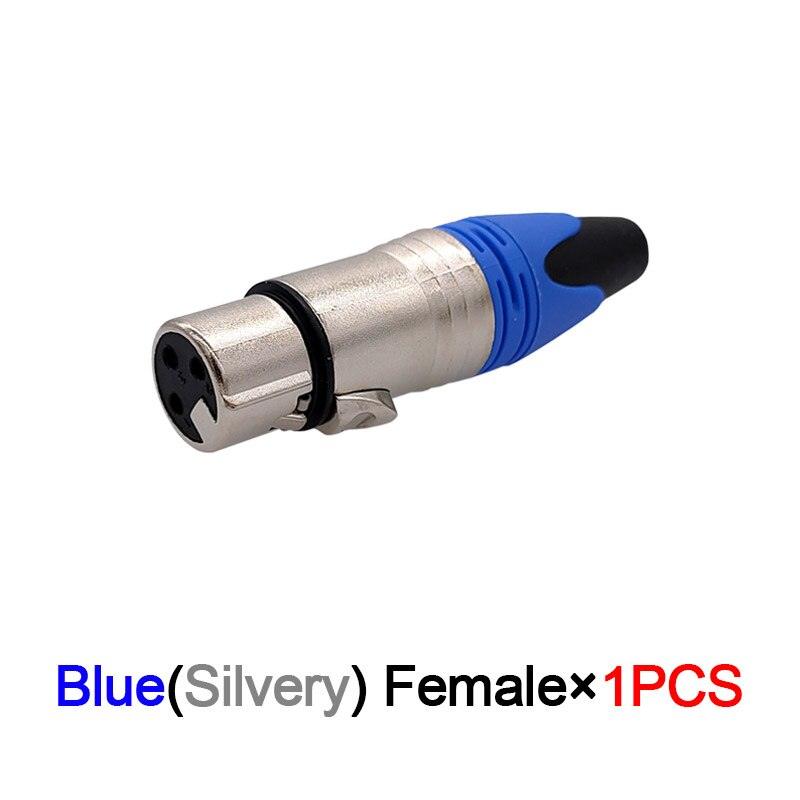 XLR connector audio microphone plug 3pin speaker connector male & female color DIY mic connector.