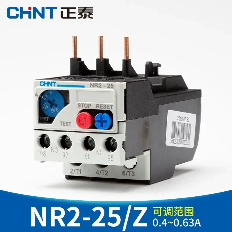 CHINT thermal overload relay, NR2 relay, CHINT NR2-25 0.4-0.63A