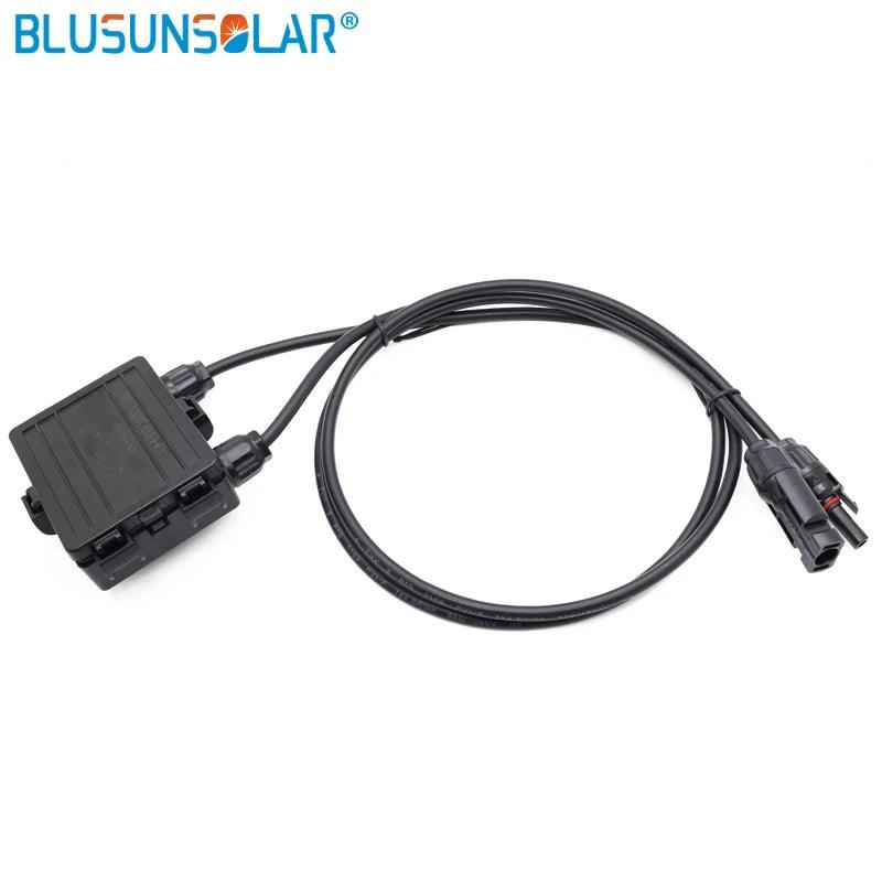 10 Pcs/lot Hot Sale 4 Ways Solar PV Junction Box Waterproof IP65 with 4.0mm2 Cable and 4 Diodes for Solar Panel XH0196