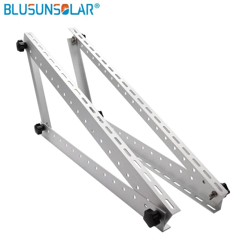10 Set Triangle Aluminum Oblique Beam and Triangel Back Beam 550mm 100W 300W Solar Panel Roof Mounting Bracket for Van