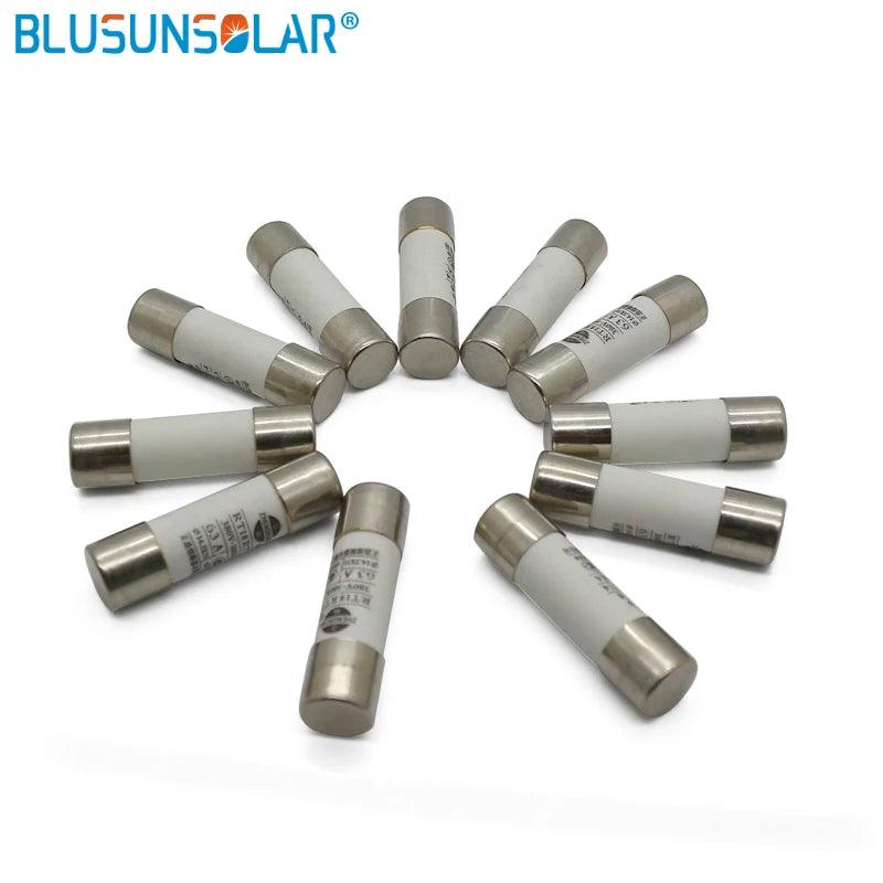 10 Sets PV Solar Fuse 500V DC 14*51Fuse, with LED Fuse Holder for Solar System Protection RT18-63X 1P