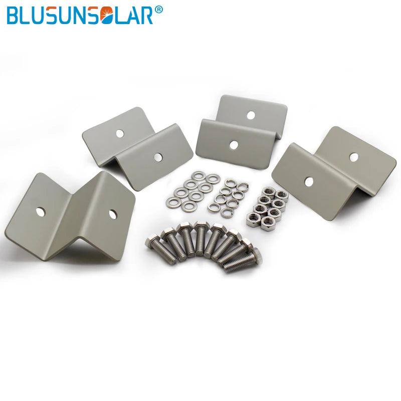 10 Sets Solar Z Mount Bracket 100% Aluminum Solar Panel Roof Mounting Bracket for Carvan Roof Power Accessories