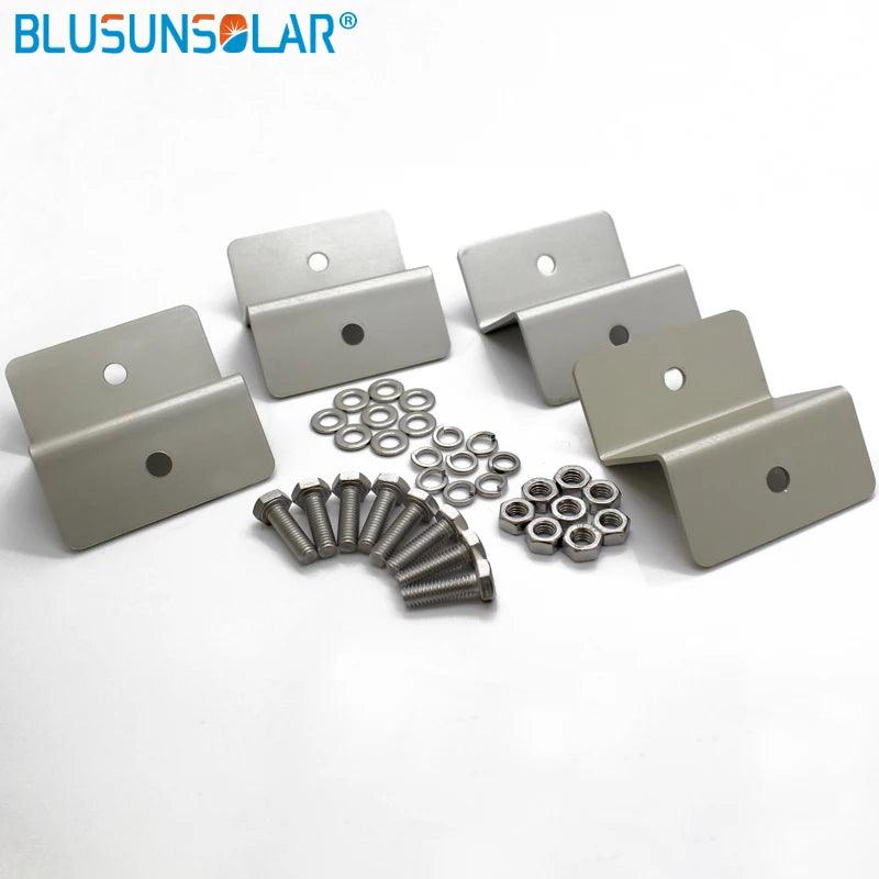 10 Sets Solar Z Mount Bracket 100% Aluminum Solar Panel Roof Mounting Bracket for Carvan Roof Power Accessories