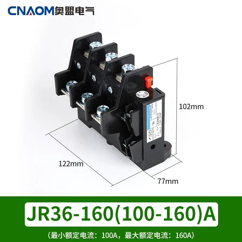 JR36 thermal overload relay, motor overload protector, phase loss protection relay,JR36-160 100-160a