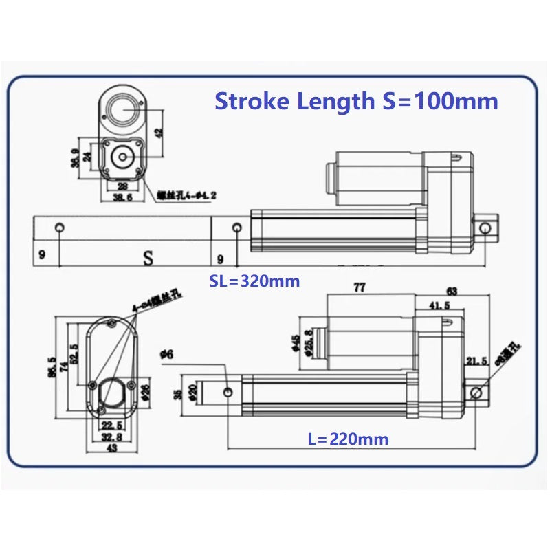 Linear Actuator with Hall Encoder