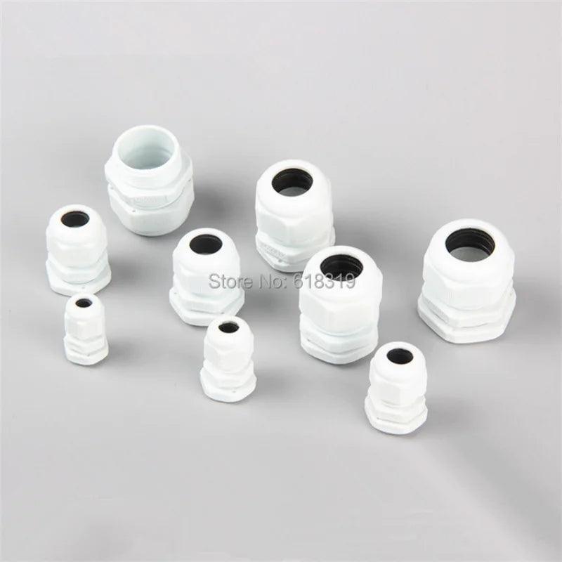 100pcs/lot PG13.5 Cable Gland IP68 Waterproof Connector Diameter 3-6.5mm Nylon Plastic Wire Glands